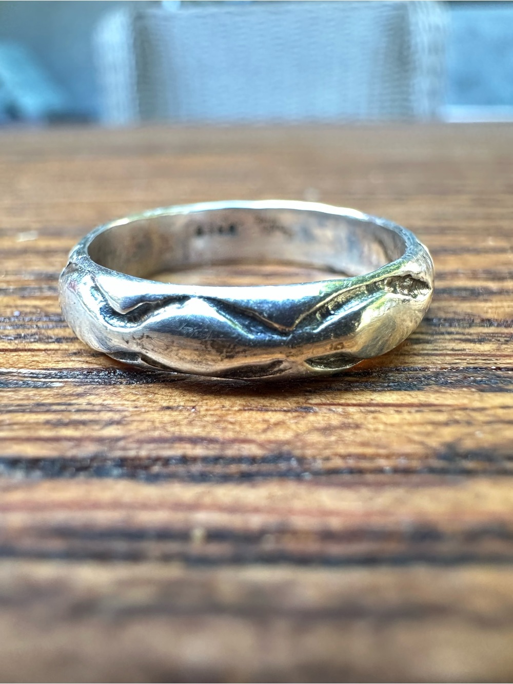 Simply Beautiful 925 Sterling Silver Vintage Textured Band Ring Size 6.25